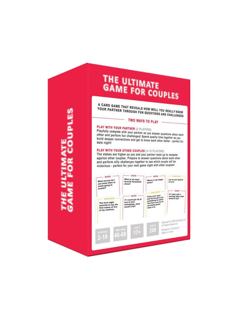 The Ultimate Game for Couples  Great Conversations And Fun Challenges for Date Night  Perfect Romantic Gift for Couples Party Game - Image 2