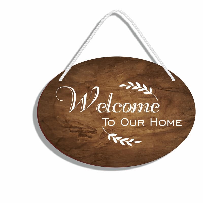 Blue Finch Welcome To Our Wall Hanging Decor Wooden Sign For Front Door Decor or Living Room Decor Door Hanging Decor Welcome Home Wall Hanging - Image 1