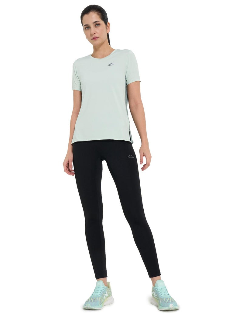 Athlex Women's Running T-shirt Pulse+ Green, Athlex, ATDRY Moisture-Wicking, Reflective Print, Taped Seams for Comfort, Lightweight and Stylish for Training - Image 4
