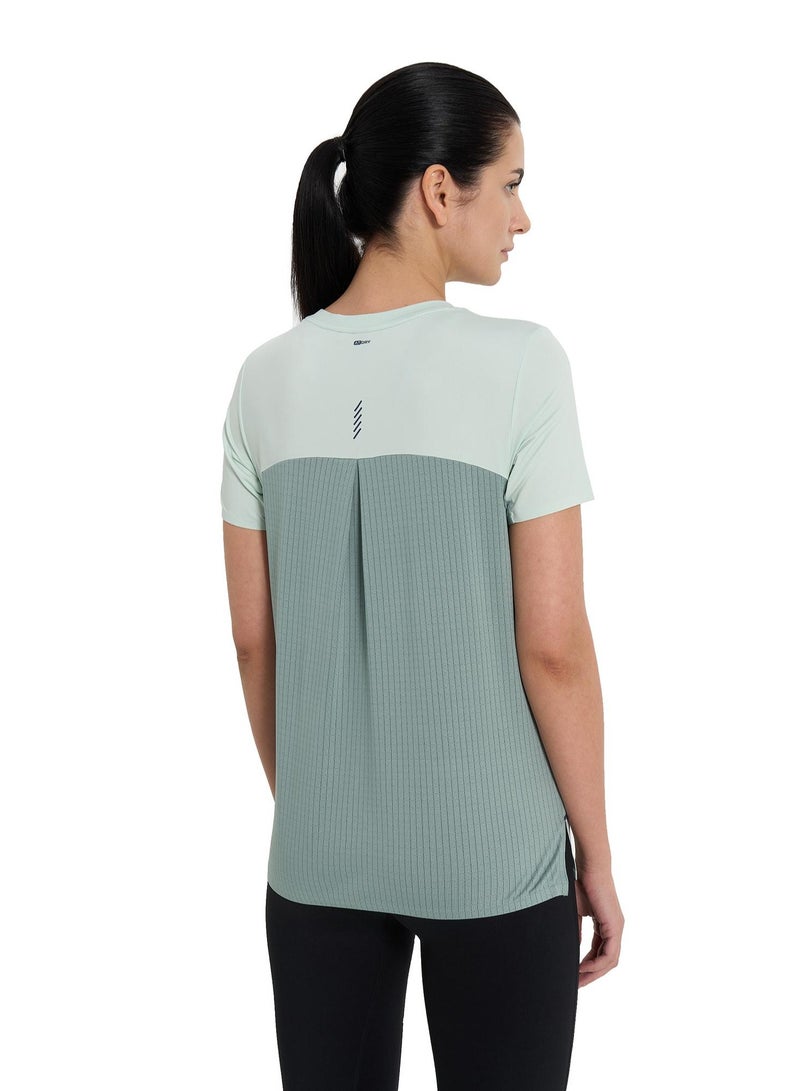 Athlex Women's Running T-shirt Pulse+ Green, Athlex, ATDRY Moisture-Wicking, Reflective Print, Taped Seams for Comfort, Lightweight and Stylish for Training - Image 2