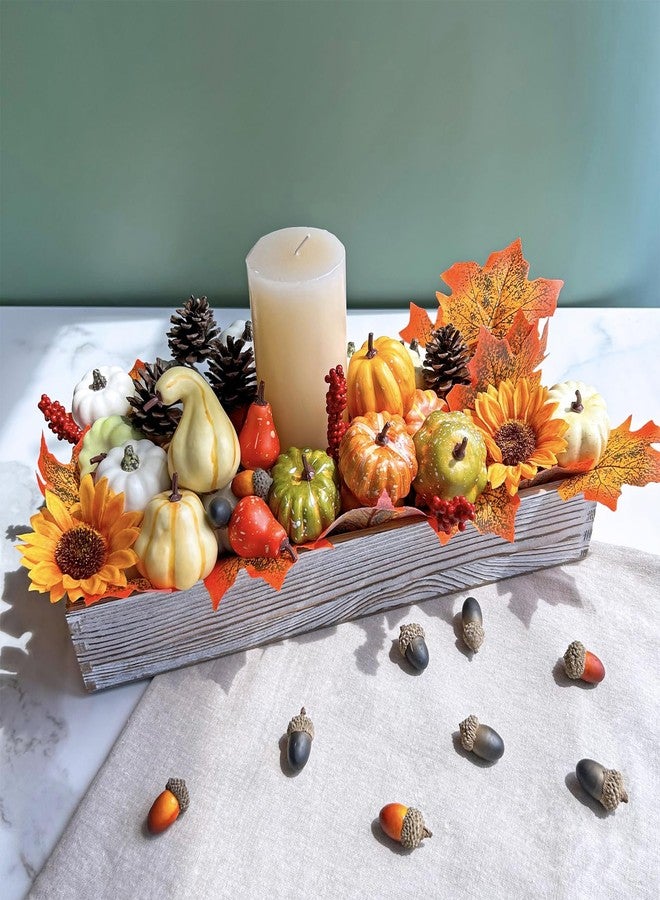 Winlyn 30 Pcs Assorted Rustic Harvest Artificial Pumpkins Gourds Squashes Decorative Fall Pumpkins Fake Foam Pumpkins Autumn Party Thanksgiving Halloween Table Centerpiece Wreath Mantle Bowl Filler - Image 5