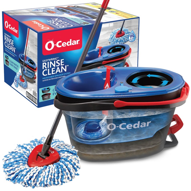 o cedar O-Cedar RinseClean Spin Mop & Bucket System | Clean with Clean Water | Removes 99% of Bacteria - Image 1