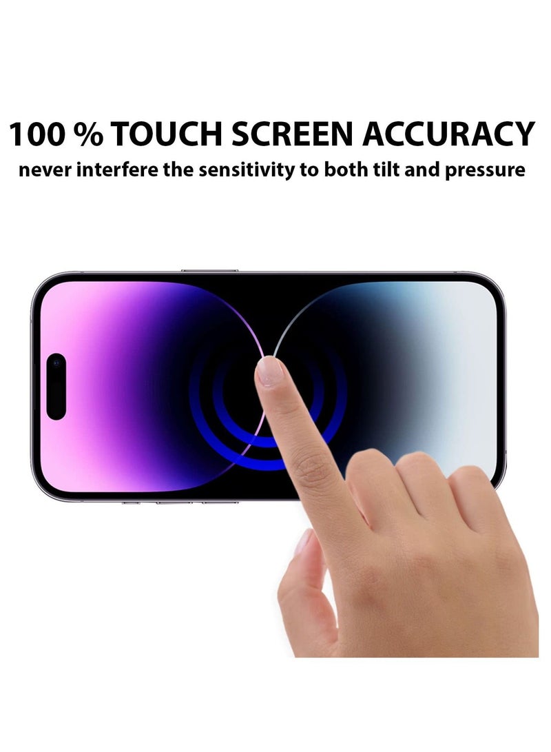 BORTONY Screen Protector Compatible for iPhone 14/14 Pro/13/13 Pro [6.1 Inch] Full Coverage 9D Tempered Glass Film For iPhone 14 Pro Clear/Black - Image 5