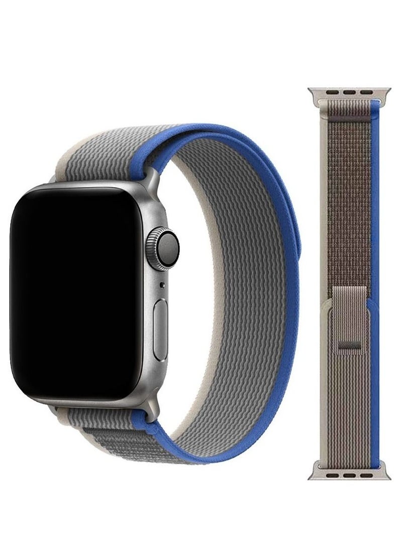 CATANES - 2Pack for Apple Watch Trail Band 49mm 45mm 44mm 42mm Nylon Woven Sport Strap for iWatch Series Ultra/8/7/SE/6/5/4/3/2/1 Grey/Dark Grey - Image 1