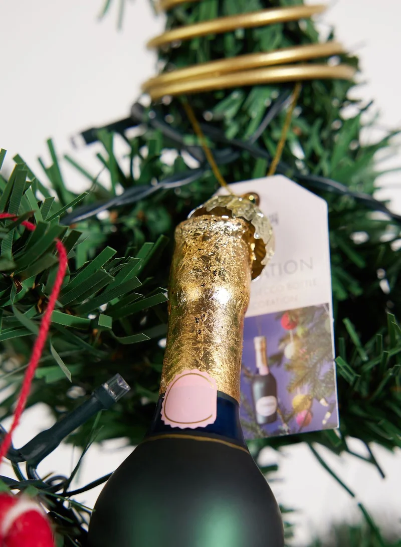 Ginger Ray Novelty Prosecco Bottle Christmas Hanging Tree Decoration