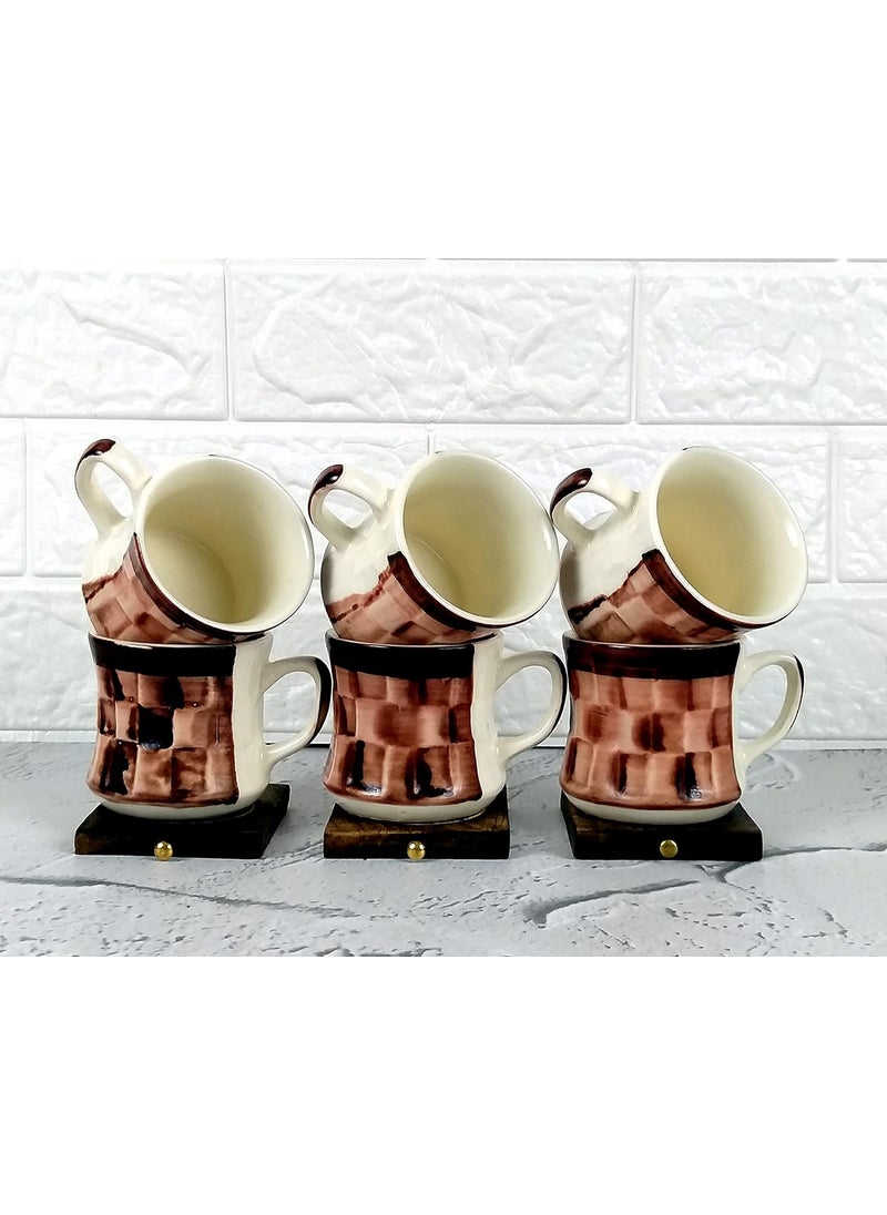 MOODY PANDA MOODY PANDA Designer Set of 6 Cups Cup Set Ceramic  - Image 3