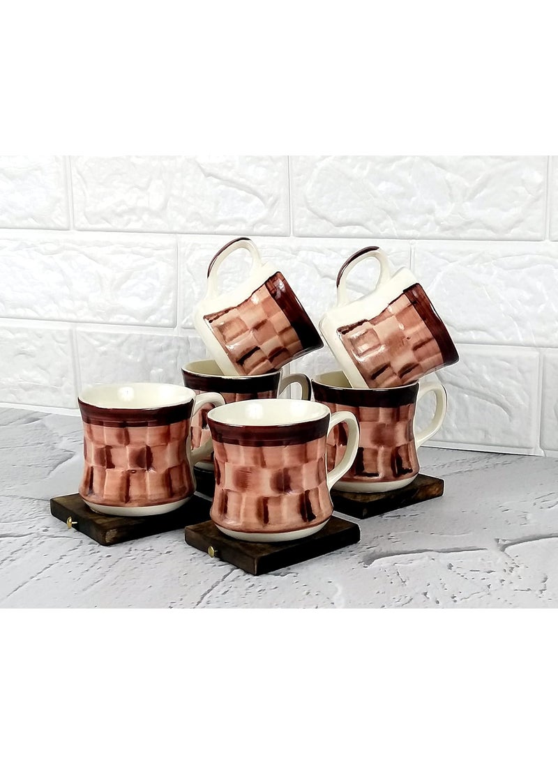 MOODY PANDA MOODY PANDA Designer Set of 6 Cups Cup Set Ceramic  - Image 1