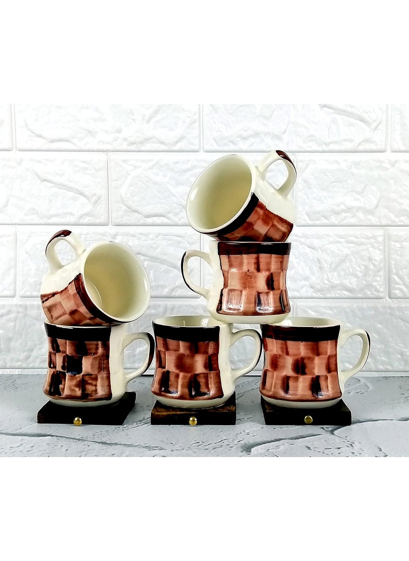 MOODY PANDA MOODY PANDA Designer Set of 6 Cups Cup Set Ceramic  - Image 4
