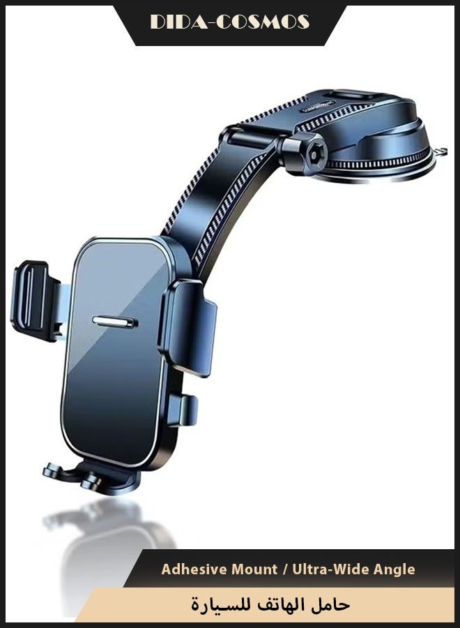 dida-cosmos Car Mobile Holder Ultra Stable with Strong Suction Cup for Dashboard Windshield Air Vent Compatible with 4.5-7.2 Inch Smartphones iPhone 16 15 Series Galaxy S24 S23 Xiaomi Black for Daily Use and Travel - Image 1