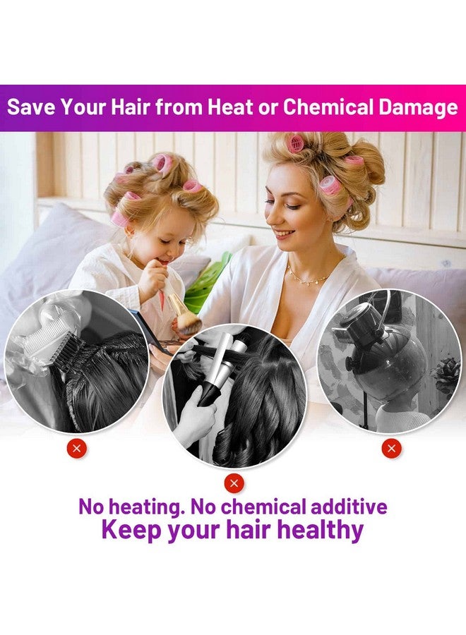 shynek Self Grip Hair Rollers Curlers 16 Pcs Set With 8Pcs Heatless Hair Rollers 2 Sizes (4 Jumbo & 4 Large) And 8 Pcs Hair Clips For Long Medium Short Thick Fine Thin Hair Volume - Image 5