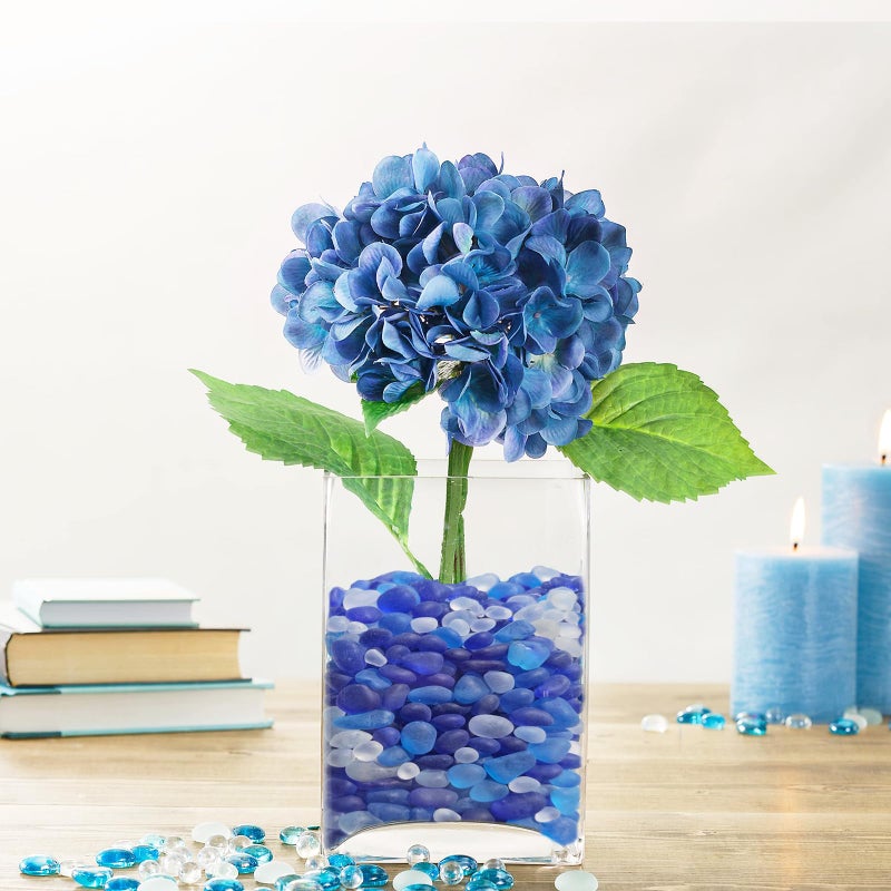 QYGL Sea Glass Stones - 0.9LB Frosted Glass Pebbles Gemstones - Perfect for Aquarium Rocks, Fish Tank Gravel, Vase Fillers, DIY Crafts, and Home Decor (Cobalt Blue, Aquamarine, White) - Image 5