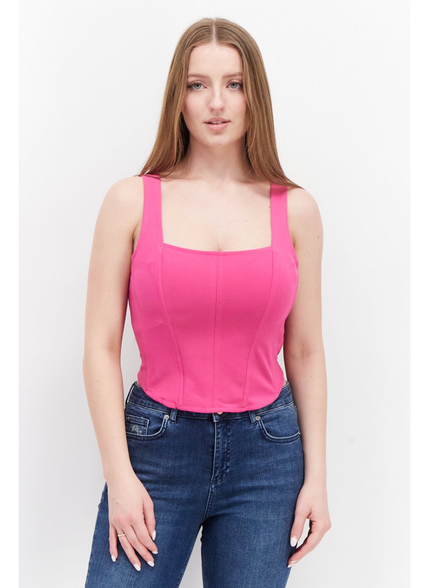 Women Square Neck Sleeveless Plain Crop Tops, Pink - pzsku/Z775A2FAE913E85534920Z/45/_/1724351381/fc0765a8-a6fe-49ac-be41-33c05c4c2ad1