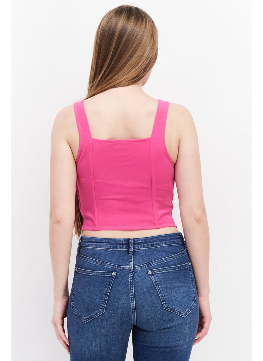 Women Square Neck Sleeveless Plain Crop Tops, Pink - pzsku/Z775A2FAE913E85534920Z/45/_/1736691330/9800f420-deb8-4e61-b512-dd0902cbf512