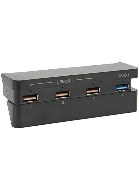 for PS4 Slim Gaming Console Hub, USB2.0 x 3+USB3.0Expansion Adapter, High Speed USB Hub Adapter, Plug and Play, USB Charger Controller Splitter, Compatible USB 3.1/2.0