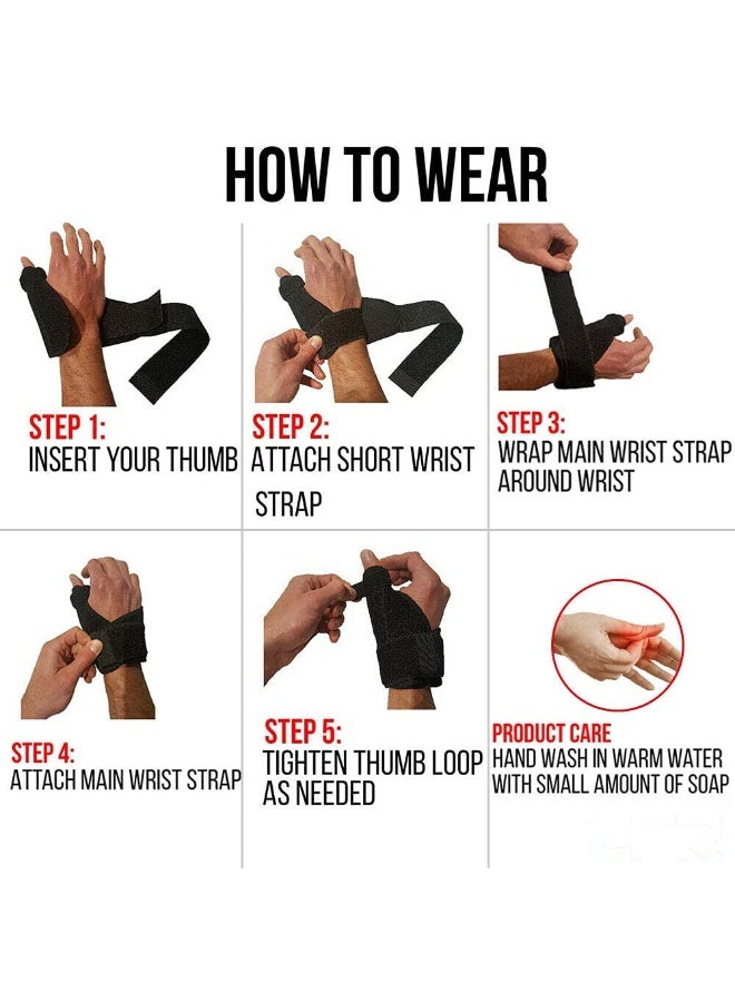 FDTY دعامة دعم المعصم لمتلازمة النفق الرسغي، حزام ضغط، جبيرة الإبهام للأصابع، مناسبة للرجال والنساء، تناسب اليد اليمنى واليسرى، مثبت لمرض التهاب المفاصل، تخفيف الألم. - Image 3