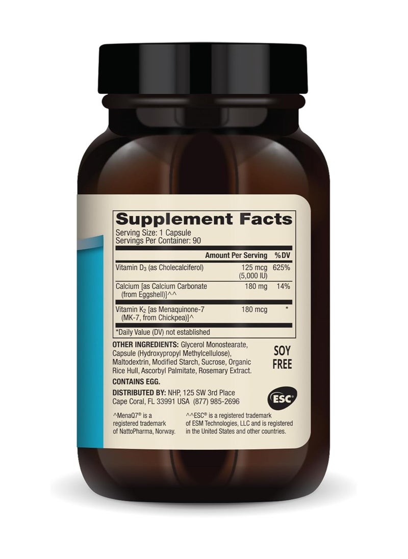 Dr. Mercola - Calcium with Vitamins D3 & K2, 90 Capsules, Dietary Supplement - Image 1