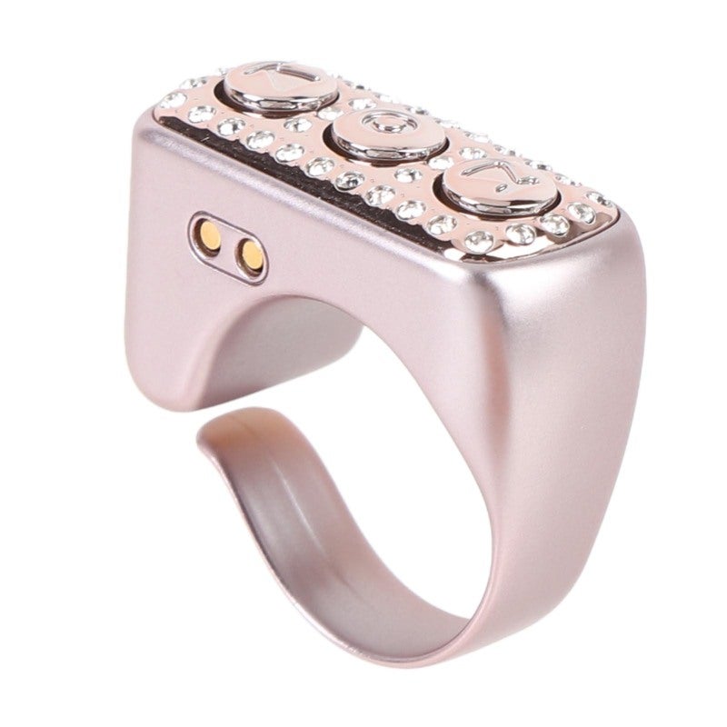 Bluetooth Scrolling Ring Rose Pink Wearable Remote Control - 12-Hour Battery Life Bluetooth Page Turner for Treadmill Short Video Kindle APP Selfie - Image 4