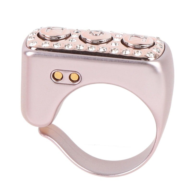 Bluetooth Scrolling Ring Rose Pink Wearable Remote Control - 12-Hour Battery Life Bluetooth Page Turner for Treadmill Short Video Kindle APP Selfie - Image 3
