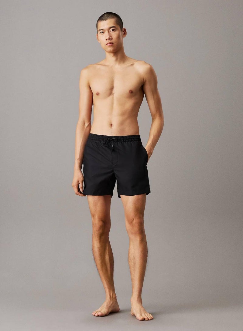 CALVIN KLEIN Medium Drawstring Swim Shorts - Logo Tape - Image 2