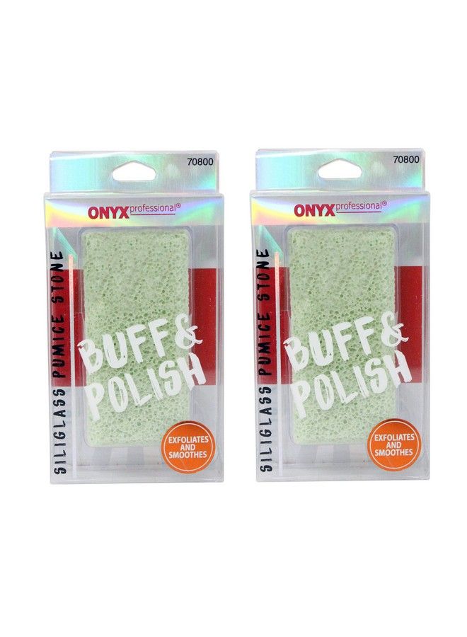 Onyx Professional 2 In 1 Pumice Stone 100% Siliglass Callus Remover For Feet Elbows Knees Dead Skin Heels Hands Foot File Scrubber Exfoliator Removes Hard Rough Dry Skin (Pack Of 2) - Image 1