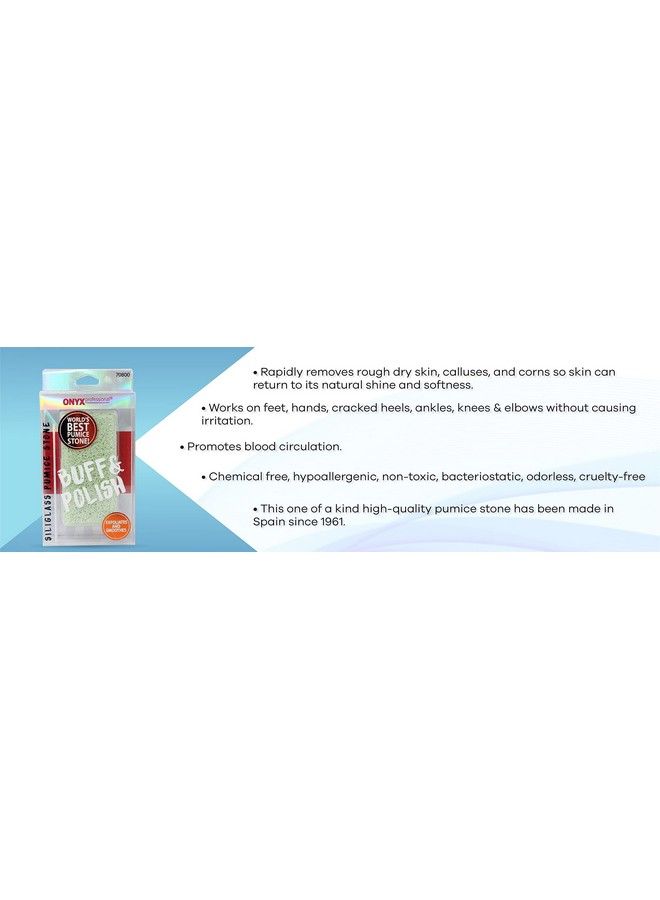 Onyx Professional 2 In 1 Pumice Stone 100% Siliglass Callus Remover For Feet Elbows Knees Dead Skin Heels Hands Foot File Scrubber Exfoliator Removes Hard Rough Dry Skin (Pack Of 2) - Image 3
