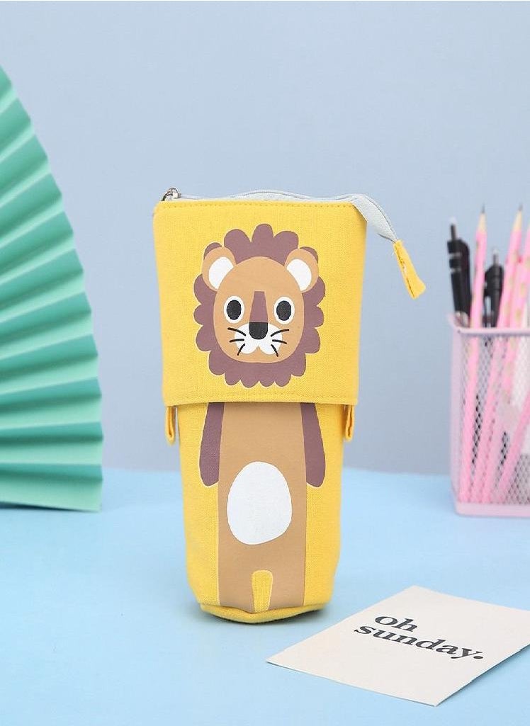 Eckek - Gift Animal Pull-Down Korean Style Stationery Bag Pencil Case Pencil Pouch Desktop Storage Bags - Image 1