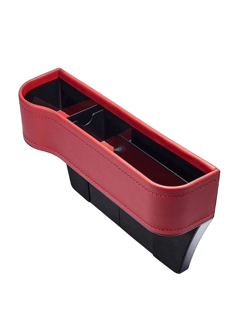 Generic Universal Car Seat Gap Organizer with Anti-Slip & Heat-Resistant Design - Multi-Functional Car Storage Box for Sedans/SUVs (26.5cm Fixed Length) 