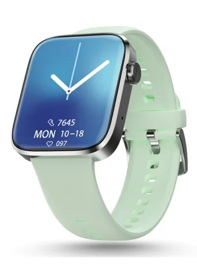 Pebble Cosmos Prime 1.91" IPS Display (600 Nits), Wireless Charging Smartwatch for Men & Women, 50+ Sports Mode, IP67 Water Resistance, Compatible with Android & iOS, 260mAH Battery - Mint Green