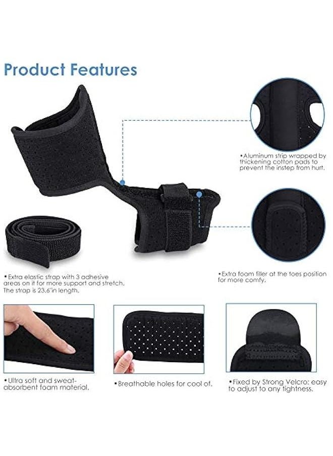 Generic - Adjustable Compression Plantar Fasciitis Dorsal Night and Day Splint Drop Foot Brace and Dorsal Achilles Tendonitis Splints Support - Image 1