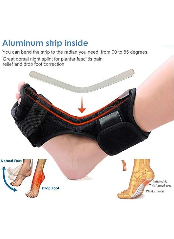 Generic - Adjustable Compression Plantar Fasciitis Dorsal Night and Day Splint Drop Foot Brace and Dorsal Achilles Tendonitis Splints Support - Image 1