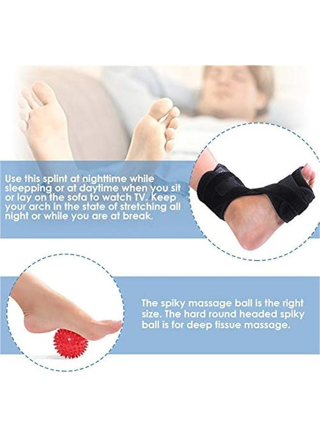 Generic - Adjustable Compression Plantar Fasciitis Dorsal Night and Day Splint Drop Foot Brace and Dorsal Achilles Tendonitis Splints Support - Image 1