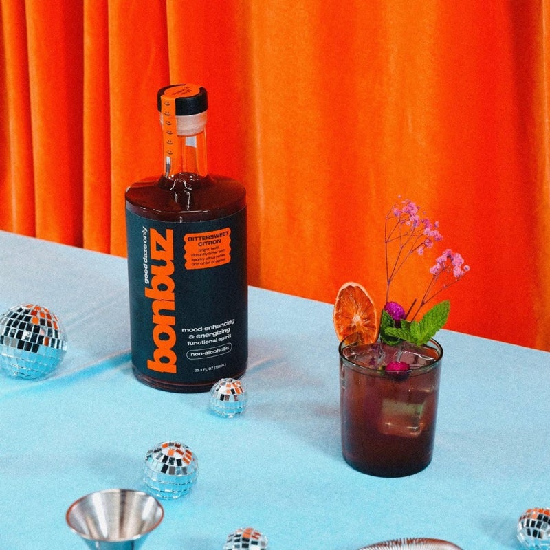 Bonbuz Bittersweet Citron - Functional Non Alcoholic Spirit - Sugar Free Syrup, Nootropic, Adaptogens, Wine Alternative with Buzz, Alcohol-Free Spirits, Ginger Mocktail Mix, 750ml - Image 2
