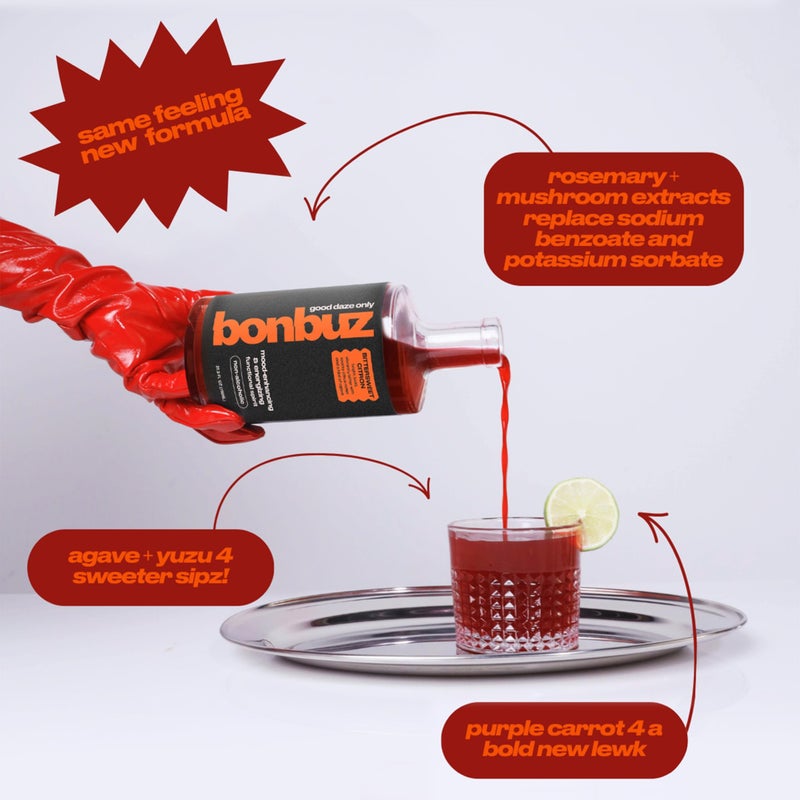 Bonbuz Bittersweet Citron - Functional Non Alcoholic Spirit - Sugar Free Syrup, Nootropic, Adaptogens, Wine Alternative with Buzz, Alcohol-Free Spirits, Ginger Mocktail Mix, 750ml - Image 3