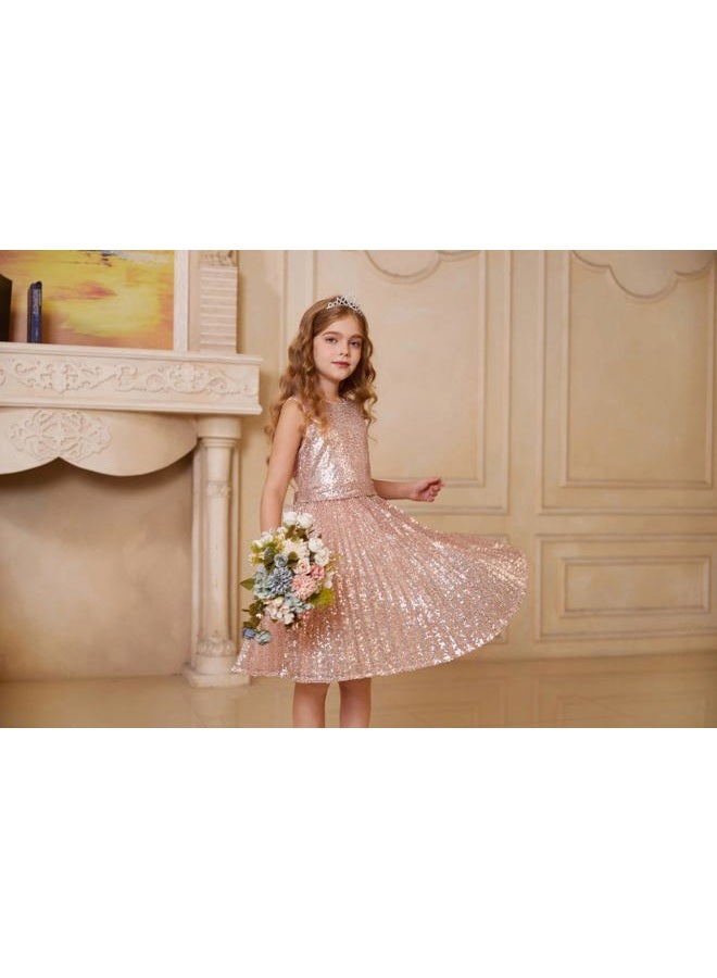 GRACE KARIN Formal Dresses for Teens Size 12-14 Kids Sequin Dresses Graduation Formal Party Dress - Image 5