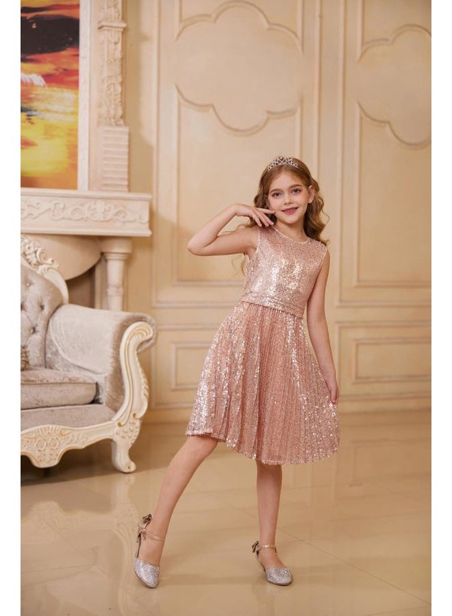 GRACE KARIN Formal Dresses for Teens Size 12-14 Kids Sequin Dresses Graduation Formal Party Dress - Image 4