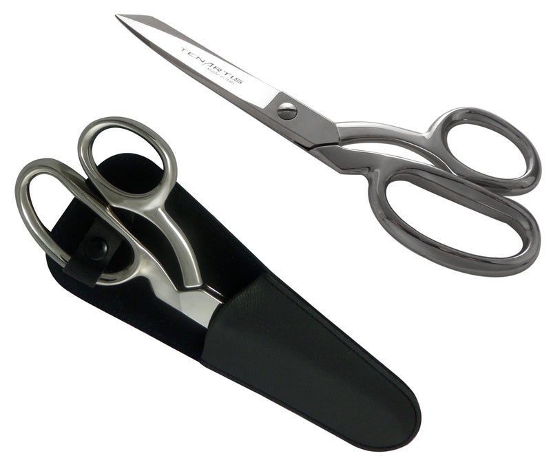 Tenartis 8 Inch Fabric, Dressmaking, Sewing Scissors with Black Scabbard - Tenartis 363 Made in Italy - Image 5