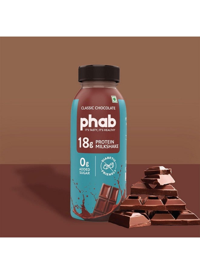 Phab Chocolate Protein Milkshakes with 18g Protein & No Added Sugar | Gluten-Free & Gut-Friendly, Trans Fat Free | Rich Source of Fibre & Pre-biotics | Healthy & Delicious Protein Shake (200ml, Pack of 6) - Image 5