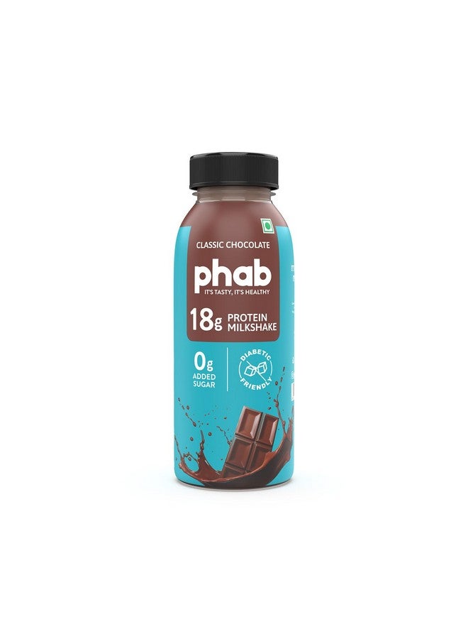 Phab Chocolate Protein Milkshakes with 18g Protein & No Added Sugar | Gluten-Free & Gut-Friendly, Trans Fat Free | Rich Source of Fibre & Pre-biotics | Healthy & Delicious Protein Shake (200ml, Pack of 6) - Image 2