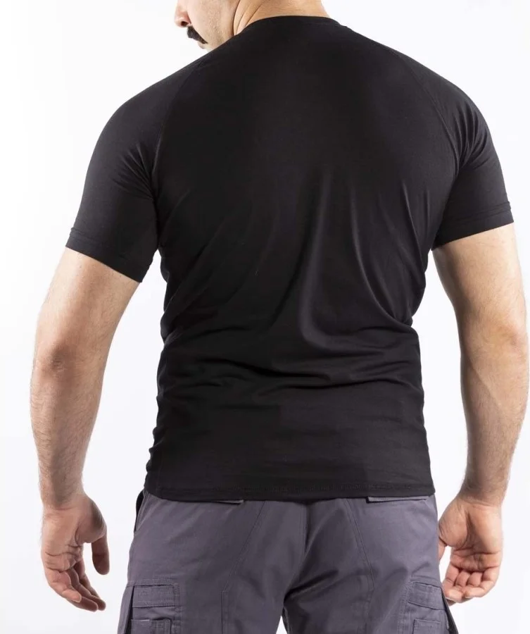 VAV Wear Tactical Outdoor Casual T-Shirt Men's Short Sleeve Cotton Elastane Flexible Sweat Absorbent TTHIN03