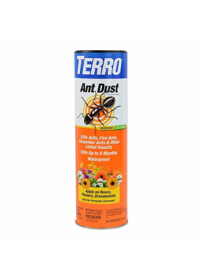 Terro - TERRO T600 Ant Dust Powder Killer for Indoors and Outdoors - Kills Ants, Fire Ants, Carpenter Ants, Roaches, Spiders, and Other Insects , 1lb - Image 1