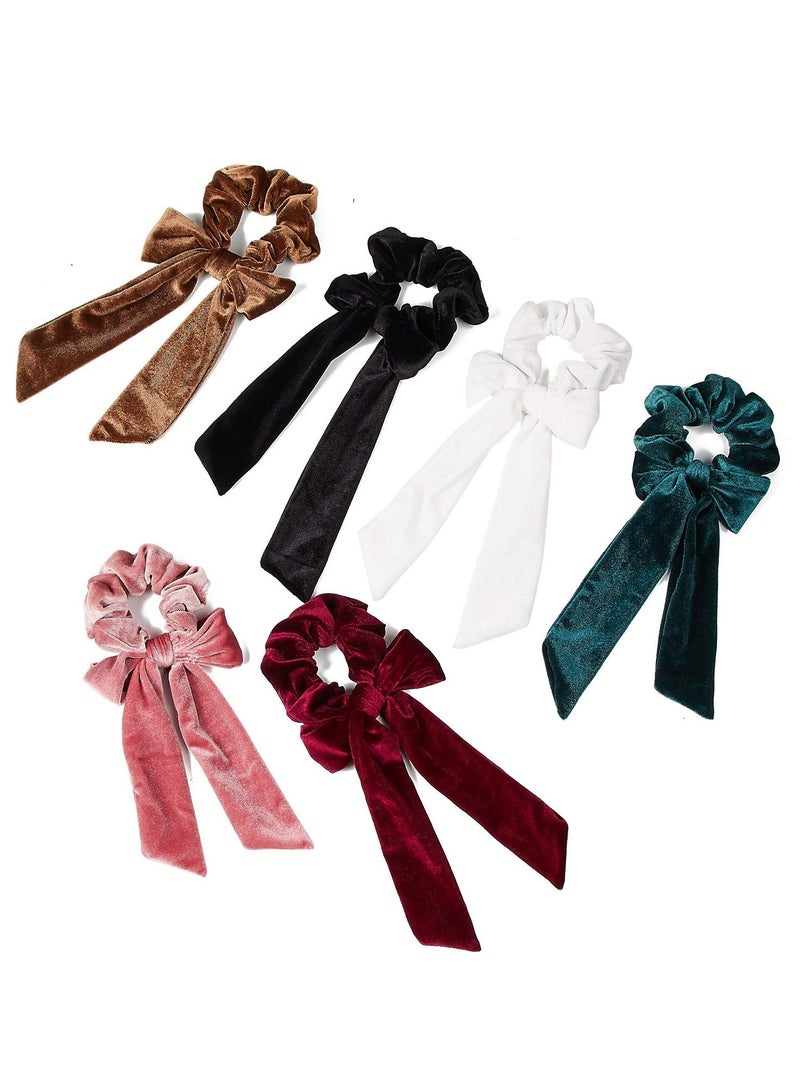 أوزيغالور 6 عبوات من ربطات الشعر المخملية على شكل عقدة مخملية للنساء والفتيات - Image 2