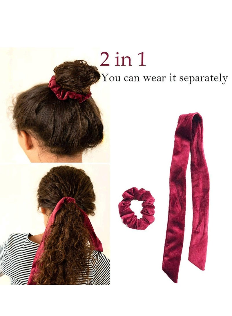 أوزيغالور 6 عبوات من ربطات الشعر المخملية على شكل عقدة مخملية للنساء والفتيات - Image 3