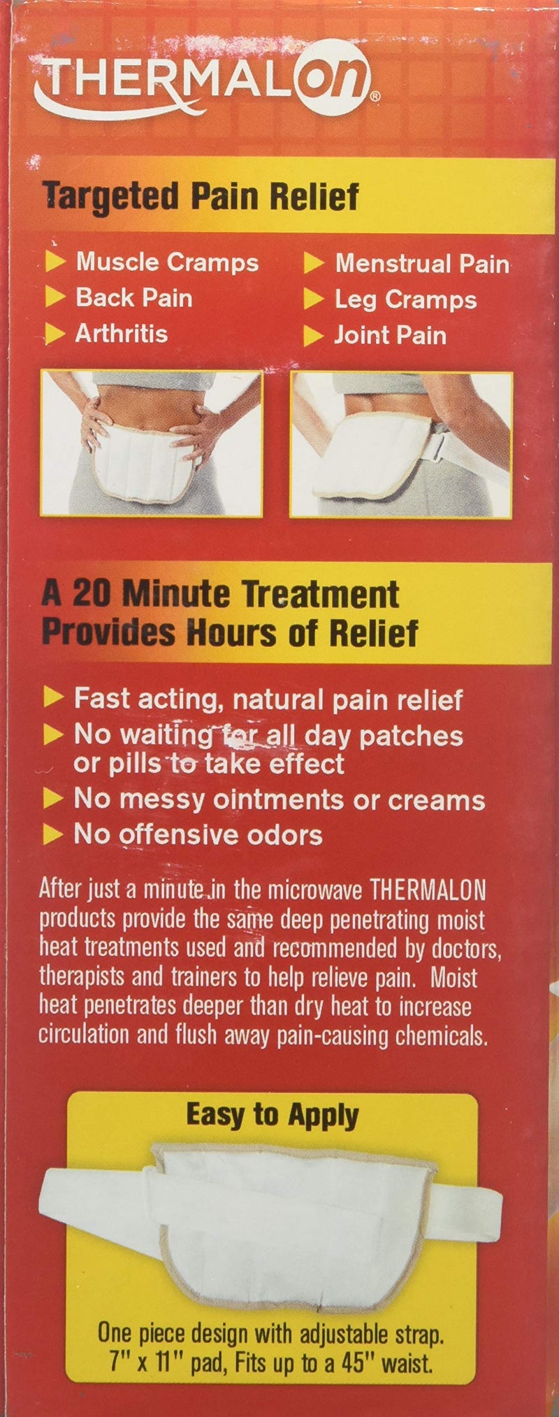 Thermalon Microwave Activated Moist Heat Pain Relief Wrap, Multi-Purpose Pain Reliever - Image 2