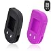 Niuohoy Remote Case for Viper Remote Start Soft Silicone Protective Cover Key Fob Case Shell with Button for Viper 2 Way 5706 4706 7756V 7351V 7752V Purple Black - Image 2