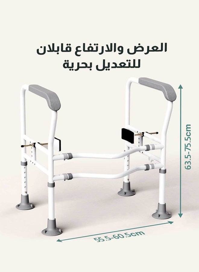 OHAHO Adjustable Toilet Safety Rails for Seniors & Elderly – Toilet Safety Frame with Enhanced Support Fits Most Standard Toilets Easy Installation Durable Toilet Handles for Disabled Individuals - Image 5