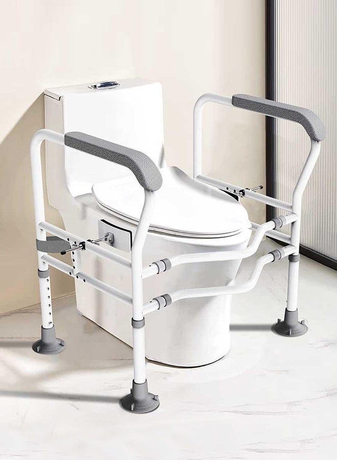 OHAHO Adjustable Toilet Safety Rails for Seniors & Elderly – Toilet Safety Frame with Enhanced Support Fits Most Standard Toilets Easy Installation Durable Toilet Handles for Disabled Individuals - Image 2