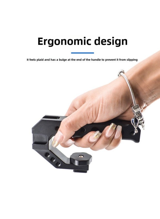 Universal Metal Camera Handle Multi-functional Alai Positioning Three Cold Boots Expansion SLR Rabbit Cage Portable Accessories-Color:TS02 Camera Rabbit Cage Handle  - Image 4