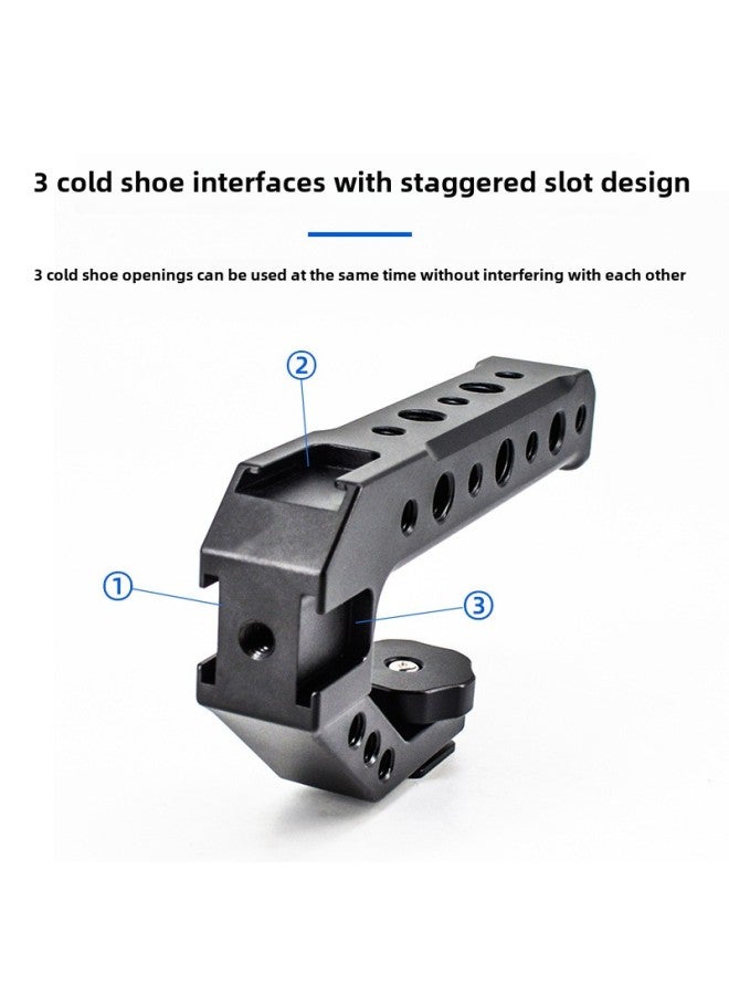 Universal Metal Camera Handle Multi-functional Alai Positioning Three Cold Boots Expansion SLR Rabbit Cage Portable Accessories-Color:TS02 Camera Rabbit Cage Handle  - Image 5