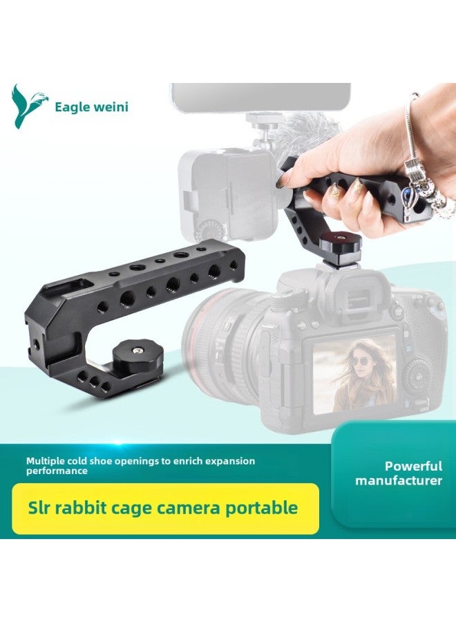 Universal Metal Camera Handle Multi-functional Alai Positioning Three Cold Boots Expansion SLR Rabbit Cage Portable Accessories-Color:TS02 Camera Rabbit Cage Handle  - Image 2