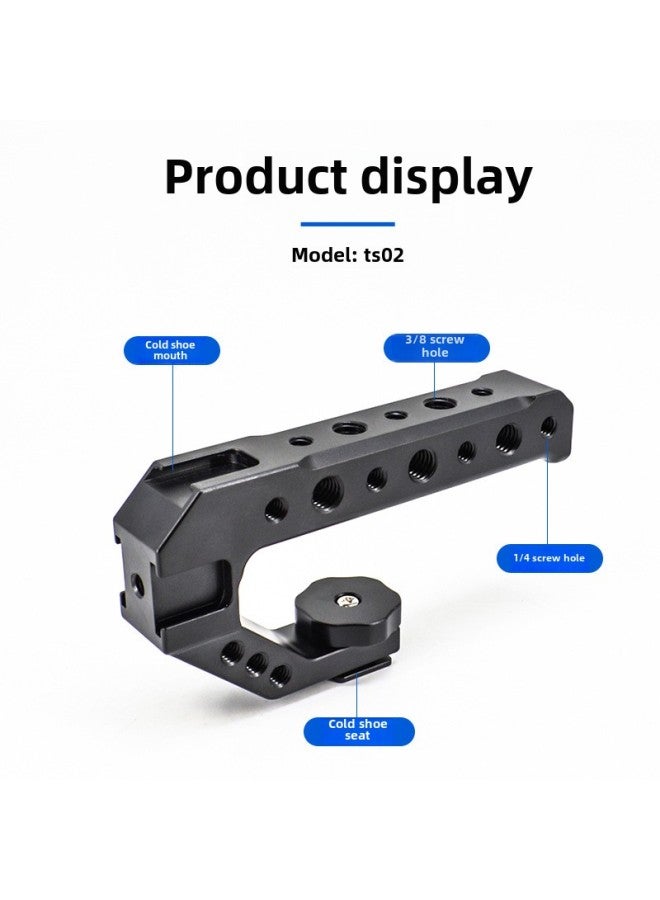 Universal Metal Camera Handle Multi-functional Alai Positioning Three Cold Boots Expansion SLR Rabbit Cage Portable Accessories-Color:TS02 Camera Rabbit Cage Handle  - Image 3